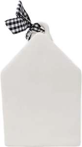 <span class=keywords><strong>2026</strong></span> Welkom Keramisch Vierkant Vogelhuisje Met Zwart & Wit Geruit Lint Vogelhuis - Product Image 3