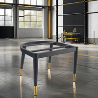 Chaise de salle à manger résistante enduite de noir de structure industrielle moderne