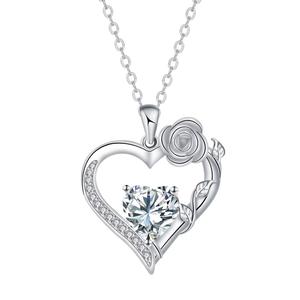 44/2000 thanh lịch cao cấp tăng hình trái tim Vòng cổ cho phụ nữ hợp thời trang mới thời trang đồ trang sức với Christian Tôn Giáo teme - Product Image 4