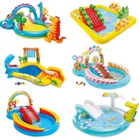 57149 Aufblasbares Kinder-Spielcenter 'Candy Zone' mit Wasserrutsche & Sprühfunktion, PVC Neugeborenenfreundlicher Planschpool
