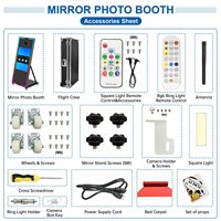 Модная LED-фотобудка с сенсорным экраном и функцией селфи, цифровое зеркало-фотобудка, совместимая с камерой