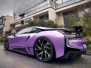 Комплект обвеса Hunter Auto из карбона для BMW i8: передний и задний сплиттеры, боковые пороги, задний спойлер (лучшее качество) - Product Image 4