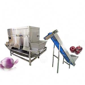 สายการผลิตหัวหอมและหอมแดงอัตโนมัติที่มีความสามารถในการตัดจำนวนมากโดยมีส่วนประกอบของมอเตอร์และถ่านกัมมันต์ - Product Image 1