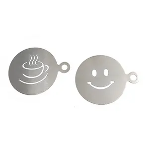 Edelstahl Kaffee Dekorieren Schablone, Cappuccino Schablone Set, Für Latte Kaffee Kunst