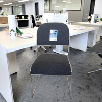 Chaise de bureau ergonomique moderne pour le bureau, la maison, l'école, le salon, la salle à manger, chaise de gamer, cadre en métal noir HELP HPC-23