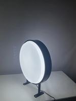 Enseigne lumineuse LED ronde carrée en acrylique pour extérieur, boîte à lumière publicitaire rotative