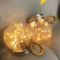 Appliques de pot mason suspendues avec lumières de fées led
