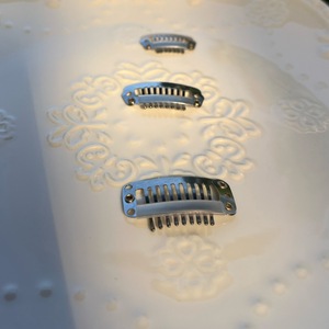 Pet Hair <b>Clips</b> Stainless Steel Non Slip For Dogs Off White 2.3cm 2.8cm 3.2cm - Product Image 4