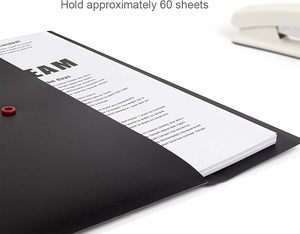 Busta in Plastica con Bottone a Pressione Formato A4, Cartella Portadocumenti in Polietilene, Organizzatore per <span class=keywords><strong>Documenti</strong></span> da Ufficio - Product Image 6