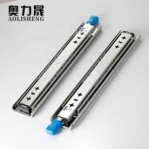AOLISHENG 3 veces carril de extensión completa de rodamiento de bolas telescópica industriales pesadas cajón ferroviario <span class=keywords><strong>con</strong></span> bloqueo - Product Image 1