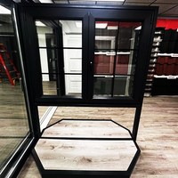 Ventanas de impacto de huracán de PVC de inclinación y giro de estilo europeo energéticamente eficiente Ventana abatible de doble acristalamiento UPVC