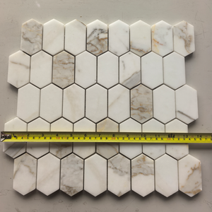 Mosaico de Mármol Hexagonal de 14" X 13", Diseño Moderno Impermeable para Paredes de Cocina y Baño - Product Image 2