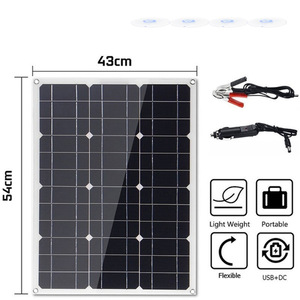 Panneau solaire flexible monocristallin Vox 40W 156,75 mm x 156,75 mm pour la production d'énergie en camping extérieur - Product Image 2