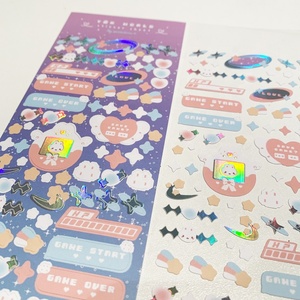 Tấm dán vinyl trong suốt trang trí Hàn Quốc Kpop, chất liệu giấy bạc nhôm vàng trong suốt tùy chỉnh, hiệu ứng hologram - Product Image 2