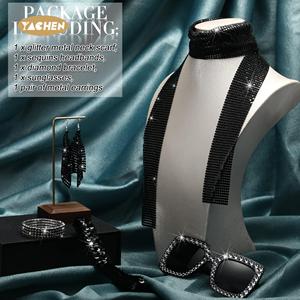 YAHCEN 5 개 디스코 볼 쥬얼리 선글라스 팔찌 및 귀걸이 신부가 될 파티 용품 디스코 파티 장식 액세서리 - Product Image 3