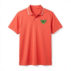 Custom Performance <b>Polo</b> Shirt <b>Orange</b> Red Short Sleeve Golf Tennis Casual Men Women Moisture Wicking Breathable Wholesale OEM - Product Image 1