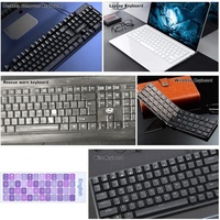 Autocollants de clavier Durable PVC ordinateur portable Alphabet Mini ou grand ordinateur portable givré anglais découpé autocollants en vinyle