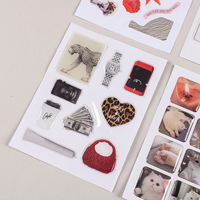 Set di Adesivi Retrò Y2K Chic, Decalcomanie Impermeabili in PVC con Citazioni e Stampe di Gatti per Diari, Agende, Scrapbook e Decorazioni per Laptop