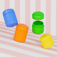 Pot de rangement en plastique classique anti-odeur pour herbes et épices, à l'épreuve des enfants, coloré, en promotion