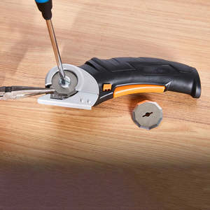 Ciseaux électriques sans fil, moteur sans balais, lames dentelées multifonctionnelles, ciseaux à tissu rechargeables, capacité de coupe de 6 mm, métal - Product Image 5