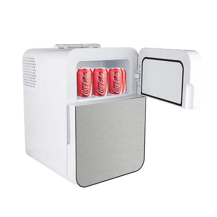 Taşınabilir düşük gürültü Mini buzdolabı 26L 220 gerilim soğutma ve ısınma süt depolama için donma ile kompakt buzdolabı