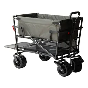 Draagbare Utility Wagon Home Garden Handkar Trolley Camping Opvouwbare Opvouwbare Rolkar Inklapbare Winkelwagen