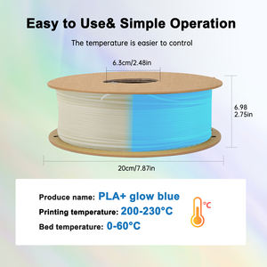 Filament d'impression 3D lumineux LONQI 1 kg 1,75 mm, filament PLA bleu lumineux, filament PLA lumineux pour imprimante 3D - Product Image 6
