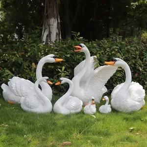 2022 Large Animal Sculpture <strong>Life</strong> <strong>Size</strong> Fiberglass White Swan <strong>Statue</strong> for Garden Park Decoration - Product Image 6