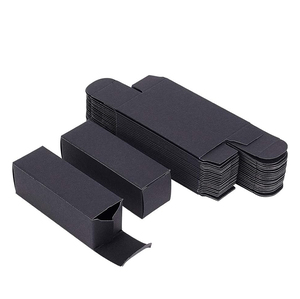 Emballage de produit personnalisé Petite boîte blanche en papier kraft noir Emballage Boîte en papier blanc ordinaire Boîte en carton blanc - Product Image 1