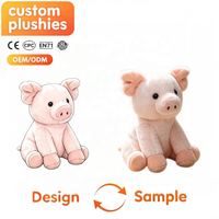 Peluche personnalisée d'animaux de la forêt, ours, cochon, grenouille, mouton, zèbre en peluche douce, cadeau pour enfants, vente en gros, OEM, ODM, personnalisable