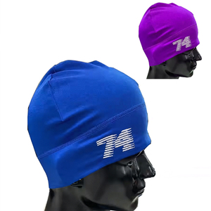 Gorro de Alta Calidad con Forro de Satén, Gorro Negro Tipo Skull Cap, Gorro de Ciclismo Personalizado - Product Image 1