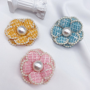 RYL Frenchi Chic Pearl Floral Semi-Acabado High-End <span class=keywords><strong>Camelia</strong></span> Broche Accesorios - Product Image 3