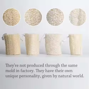 Eco-Friendly Natural Loofah Luffa <b>Sponge</b> Modern Oval <b>Shower</b> Brush for Body Exfoliating Biodegradable for Kitchen Bath - Product Image 2