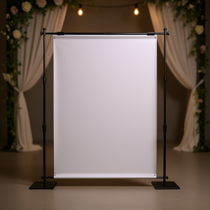 Kit de Soporte para Telón de Fondo Resistente de 3x3 Metros con Base de Acero al Carbono Ajustable para Bodas, Eventos y Fotografía - Product Image 2