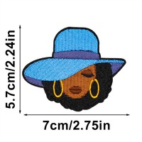 Nouvelle personnalité prix de gros Black Girl Magic Queen Design fer sur des patchs en tissu sergé brodé pour vêtements chapeau