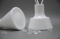 Bouteilles de parfum vides de forme unique de 100 ml, en porcelaine blanche, diffuseur d'arômes pour décorations d'intérieur