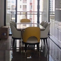 Meubles de restaurant modernes d'usine cadre en bois grand coussin éponge doux chaise de restaurant chaise de salle à manger