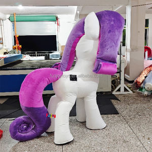 성인용 2m 에어 주입식 조랑말 의상 말 마스코트 코스튬 퍼레이드 품질 생일 성인 동물 할로윈 파티 - Product Image 3