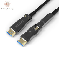 Grosir 10M 60M panjang AOC 2.1 dapat dilepas mikro HDMI ke HDMI 60Hz Kabel Video serat optik 8k 4k kabel Hdmi untuk TV