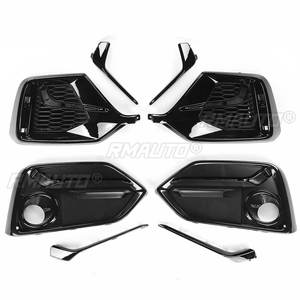 4 pièces Cache-grille de phare antibrouillard avant et arrière pour Honda Civic 5 portes FK4 FK7 Hatchback 2016-2021 - Product Image 3