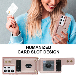 Multifunctional Card <strong>Bags</strong> for Samsung S23U <strong>Smartphone</strong> case with Lanyard Luxury Wallet case for iPhone 15 - Product Image 3