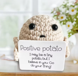 Énergie positive pomme de terre câlin poche cousu à la main en peluche laine poupée à tricoter avec carte drôle saint valentin <span class=keywords><strong>cadeau</strong></span> maison - Product Image 5