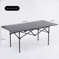Table de camping pliable en acier au carbone, taille personnalisée, légère et durable, pour les pique-niques en plein air