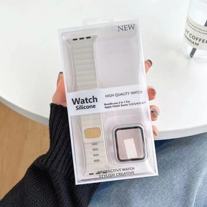 ชุดสายนาฬิกาและตัวป้องกันหน้าจอ,อุปกรณ์เสริมสายนาฬิกาซิลิโคนสำหรับ IWatch 38มม. 42มม. 44มม. ดีไซน์ใหม่ปี2022 - Product Image 3