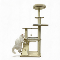 En gros Arbre à chat de luxe moderne 157 cm en bois écologique pliable et durable, avec capsule spatiale, grand, multi-niveaux, type condo, en sisal