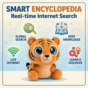Peluche Tigre Parlant IA, Alimentée par ChatGPT, Éducation Précoce Multilingue, Conception Personnalisée, <span class=keywords><strong>Jouet</strong></span> Interactif Intelligent et Doux, Cuteyeah - Product Image 4
