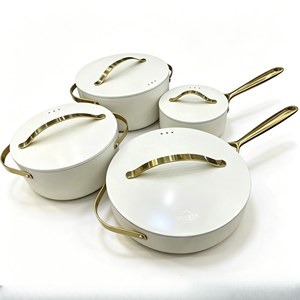 Set di Pentole in Stile Coreano 8 Pezzi, Antiaderente con Rivestimento in Ceramica, Pentola per Salse, Pentola per Latte, Set da Cucina per Ristoranti - Product Image 1