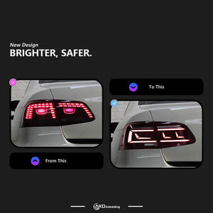 Dédié à 12-16 Volkswagen Magotan B7 Feu de conduite à LED modifié avec hayon à lentille transparente et clignotant rouge marche arrière - Product Image 4