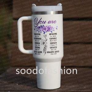 All'ingrosso Custom 40oz doppia parete in acciaio inox Tumbler 'il mio preferito San Valentino mi chiama Mama' Festival maniglia Back School - Product Image 6