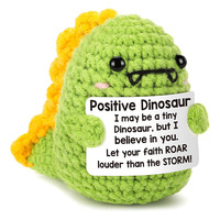 Produit fini : Poupée animale tricotée à la main (Pingouin, Pomme de terre, Tortue, Dinosaure, Donut) – Support émotionnel de dessin animé